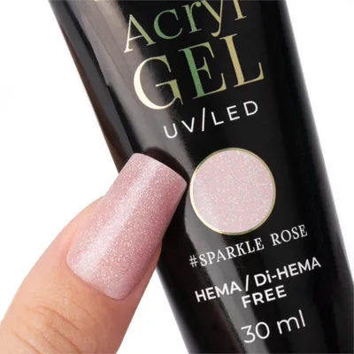 Produktbild von Molly Nails Polygel AcrylGel Aufbaugel Sparkle Rose 30 ml HEMA/Di-HEMA-frei LED/UV