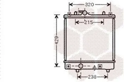Produktbild von VAN WEZEL 37002382 Kühler Wasserkühler Motorkühler für OPEL AGILA (A) (H00)