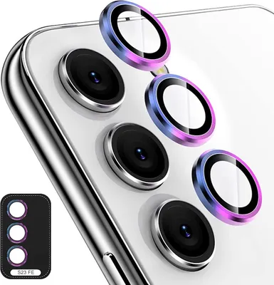 Obrázok produktu pre Pre Samsung Galaxy S23 FE 5G Hliníkový krúžok fotoaparátu + H9 tvrdené sklo