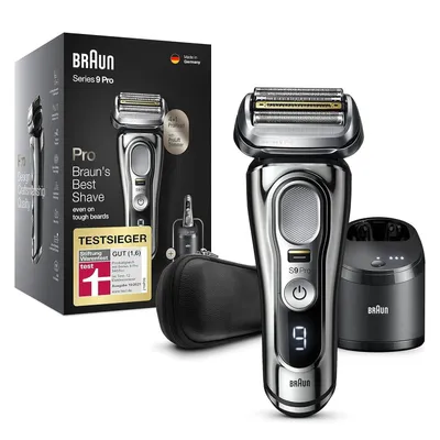 Produktbild von Braun Elektrorasierer Series 9 Pro Premium Rasierer Herren mit 4+1 Scherkopf Elektrorasierer, 5in1 Reinigungsstation, Aufsätze: 1, Elektrorasierer