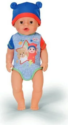 Produktbild von BABY Born Jonas Puppe, 43cm, Mit Accessoires, Rosa, Schlafaugen, 10 Funktionen, Ab 3 Jahren