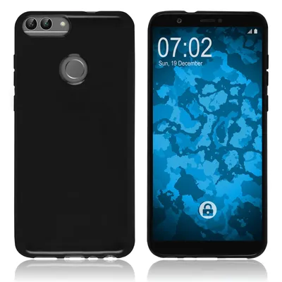 Produktbild von PhoneNatic Case kompatibel mit Huawei P Smart - schwarz Silikon Hülle transparent Cover