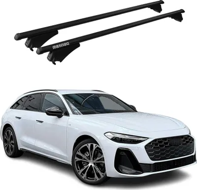 Produktbild von Menabo Dachträger Grundtäger für Audi A5 B10 Avant 2024-2025 75kg Alu Schwarz 2x