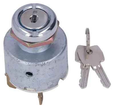 Imagen del producto de Interruptor de encendido universal, arrancador de 3 posiciones de terminal con 2 llaves, DC 12V, para automóviles y camiones