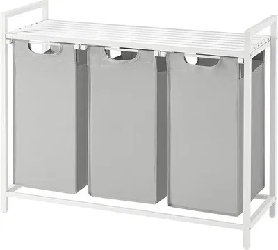 Produktbild von Vasagle BLH301W03 Standard-Wasmantel 3 Fächer 114 l Grau