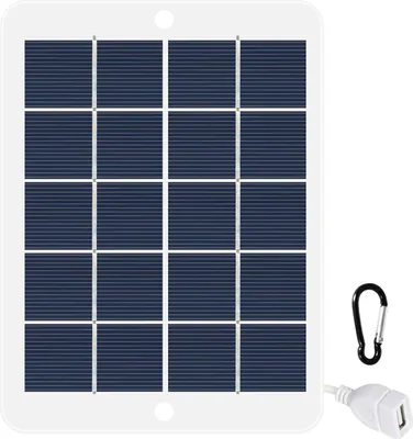 Obrázek produktu pro 10W solární panel s výstupem USB 5V - přenosná, vodotěsná solární nabíječka pro outdoor, kempování a turistiku