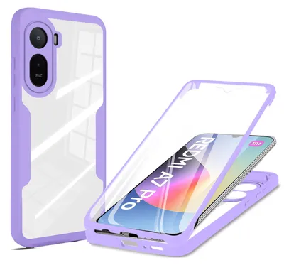 Produktbild von 360° Grad Hülle für Xiaomi Redmi A7 Pro Rundum vollschutz Integriertem Displayschutz Lila