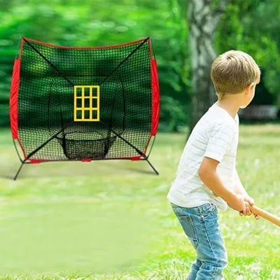 Produktbild von Trainingsnetz für Baseball mit Stahlrahmen und hochfestem, knotenlosem Netz zur schnellen Montage