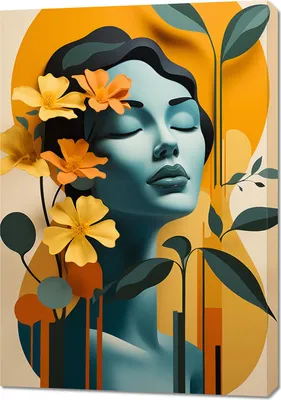 Produktbild von Bild 70x100cm Blumenmeditation