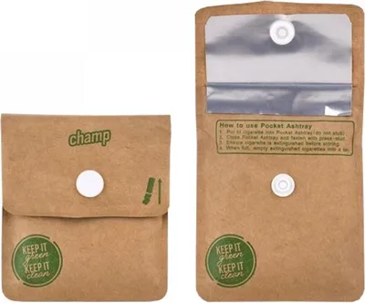 Produktbild von Praktischer, flacher Taschenaschenbecher von Champ