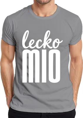 Zdjęcie produktu dla lecko mio śmieszne powiedzenie bawarski dialekt prezent retro humor męska koszulka, szary, XXL