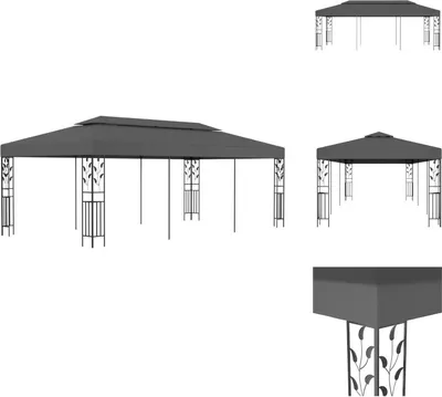 Produktbild von vidaXL Pavillon 3×6 m Anthrazit -  Pavillons & Partyzelte