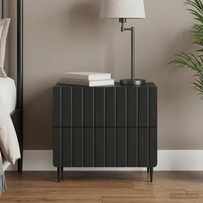 Image de Maison Exclusive - Table de chevet noire 62 x 34,5 x 49,5 cm en aggloméré