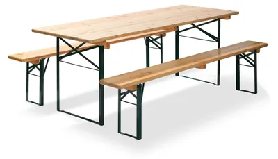 Image de Ensemble de Brasserie Pliable avec Table et 2 Banc - Veba