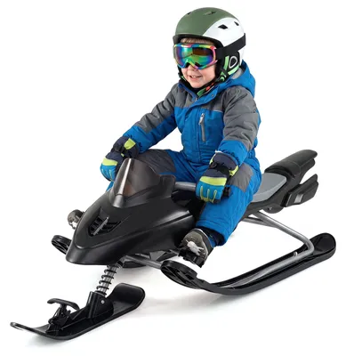 Produktbild von COSTWAY Lenkschlitten für Kinder, Lenkbob mit Bremse, Zugleine, Lenkgriff & Fußpedalen, Kinderschlitten,Kufenschlitten für Kinder 6-12 Jahren bis 40kg