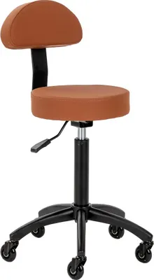 Immagine prodotto di Sgabello per parrucchieri Comfort Plus con schienale - marrone