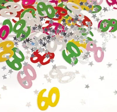 Produktbild von 60. Geburtstag Deko Konfetti Bunt