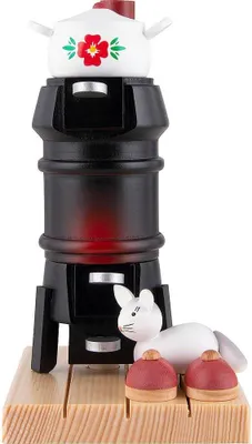 Produktbild von Räucherofen mit Katze - schwarz - 14,5 cm