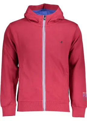 Produktbild von Stilvolle Herren Sweatjacke: Rotes Kapuzenshirt mit Reißverschluss