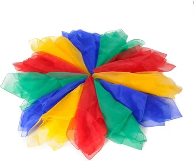 Zdjęcie produktu dla 12 Ściereczek do żonglowania i tańca Kawanyo BASIC 65x65cm