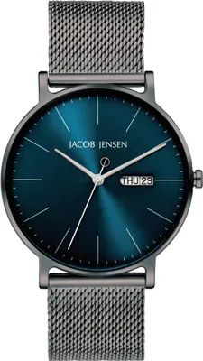 Produktbild von Jacob Jensen Timeless Nordic 167 Herrenuhr Titan 40 mm blau