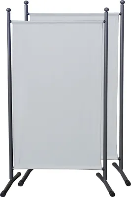 Produktbild von 2 Stück Paravent 180 x 78 cm Weiß - Raumteiler Stellwand Blickdicht Innen & Außen - Garten & Balkon Sichtschutz Trennwand