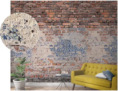 Produktbild von NEWROOM Tapete Rot Vliestapete Stein - Wandbild Rustikal Blau Ziegel Klinker Tapete Industrial Steintapete