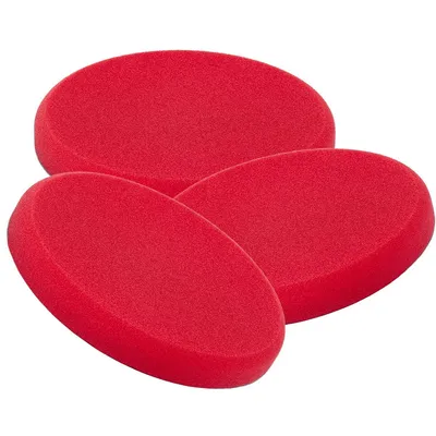 Produktbild von POLYTOP 3x Cutting Pad - Auto Polierpad 135 x 20 mm rot - Polierschwamm Set