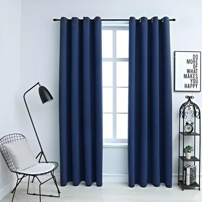 Immagine prodotto di Vidaxl -Vorhang verdammt mit Metallringen 2 ST 140x245 cm Blau