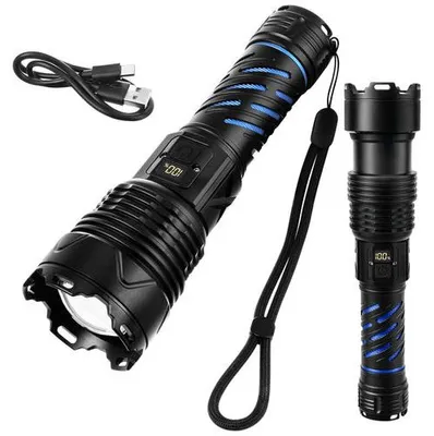 Obrázek produktu pro Taktická LED svítilna 1500lm, dobíjecí, vodotěsná