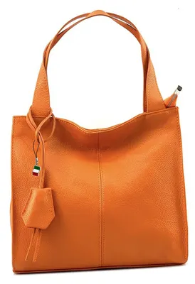 Image de Florence sac orange cuir shopper D2OTF155O