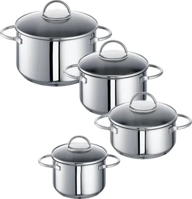 Produktbild von ROHE Germany Edelstahl-Topfset Ravenna, 4-teilig, Nimm-4-Set