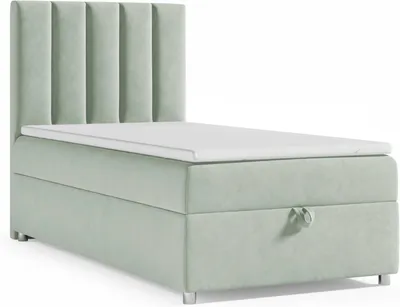 Produktbild von Best for Home Boxspringbett mit Bettkasten Trinity K10-SINGLE 100x200 Bonellfederkern inkl. Topper - Mintgrun
