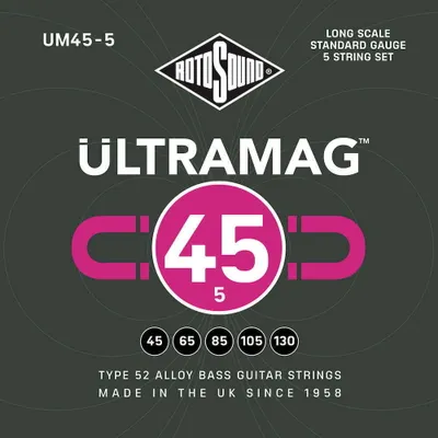 Produktbild von Rotosound UM 45-5 Saiten für 5-saitigen E-Bass, Saiten für 5-Saiter E-Bass