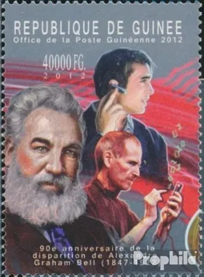 Produktbild von Briefmarken Guinea 2012 Mi 9335 (kompl. Ausgabe) postfrisch Alexander Graham Bell (1847-1922)