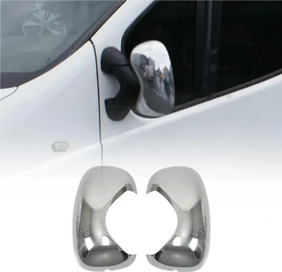 Image de Coques de Rétroviseurs pour Opel Vivaro 2001-2014 en Acier Chromé Argent