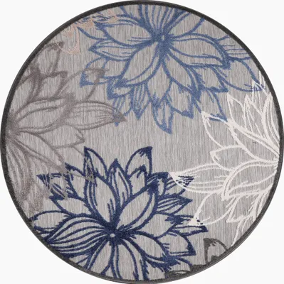 Produktbild von Teppich FLORAL 9030 GRAY 200x200 RUND