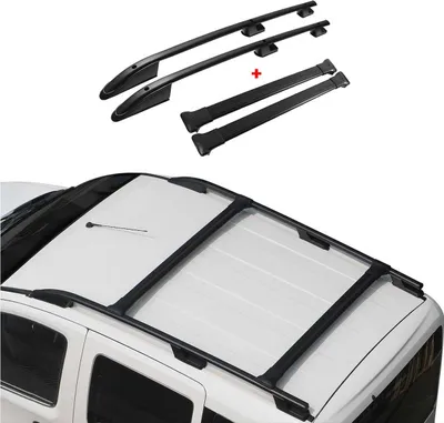 Immagine prodotto di Set barre portatutto + portapacchi per Mitsubishi L200 2014-2025 alluminio nero 4 pz