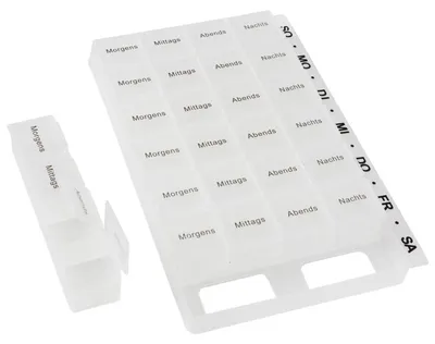 Produktbild von 7 Tage Pillenbox Medikamentenbox Tablettenbox Pillendose Wochenbox Spender Dose