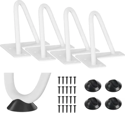Produktbild von 4x Hairpin Legs 20cm Tischbeine Haarnadel-Tischbeine Tischzubehör DIY Weiß