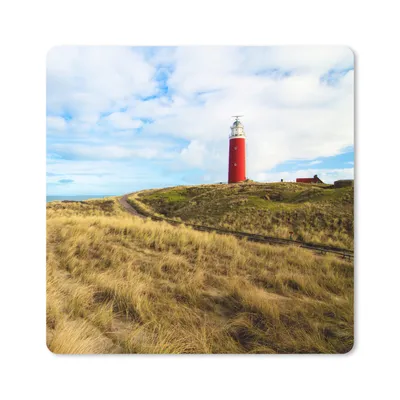 Produktbild von MuchoWow® Mauspad Mousepad Strand - Leuchtturm - Wolken 20x20 cm - Mousepads - Maus Mat - Pad - Mausunterlage - Desk Mat - Bureauartikeln