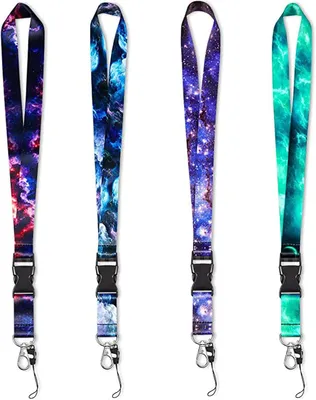 Imagen del producto de Cordones para llaveros, 4 unidades, de colores variados, para identificaciones y llaves