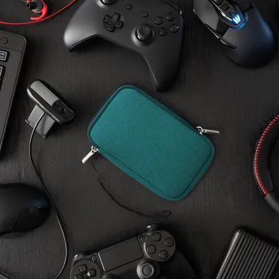 Produktbild von kwmobile Tasche kompatibel mit Nintendo 3DS XL - Handheld Spielekonsole Neopren Hülle in Petrol