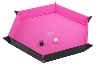 Image de GGS60061 - Plateau à dés magnétique hexagonal noir et rose