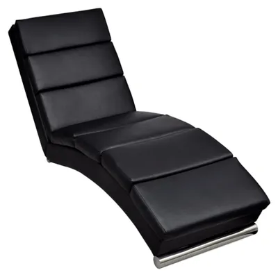 Produktbild von Relaxliege Kunstleder Schwarz Chaiselongue Liegesessel