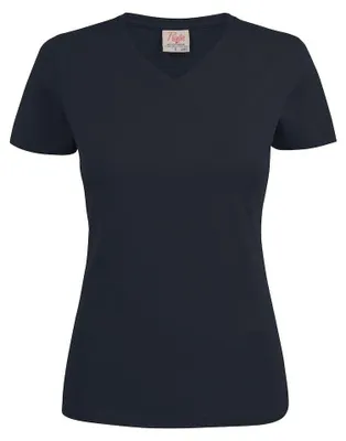 Productafbeelding van Printer - "Heavy" T-shirt voor dames, V-hals, katoen, model ET628 (XL) (Donker marineblauw)