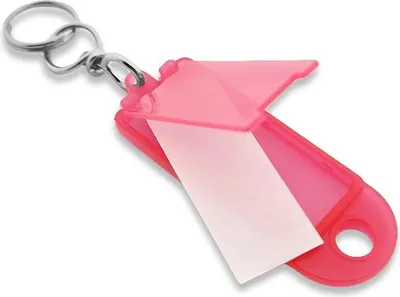 Produktbild von CombiCraft Aufklappbare Schlüsseletiketten in Rosa 60x22 mm- Packung mit 100 Stück