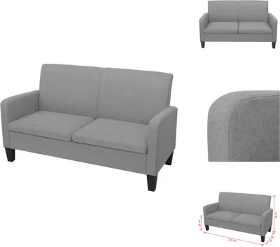 Obrázek produktu pro dvoumístná pohovka vidaXL 135 x 65 x76 cm světle šedá - Pohovky