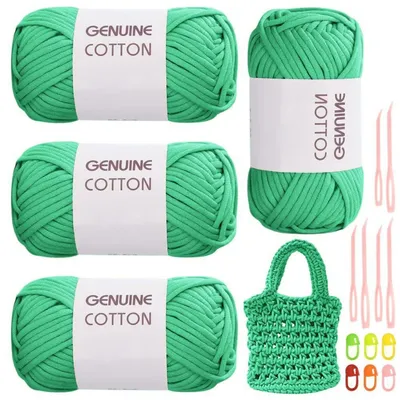 Image de Fil pour crochet, décorations de Noël, 4 pièces, mélange coton-nylon, 50g par pièce, avec accessoires