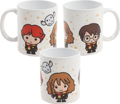 Produktbild von Harry Potter Tasse - Freunde Trio Kaffeetasse Becher Kaffeebecher aus Keramik Weiß 320 ml